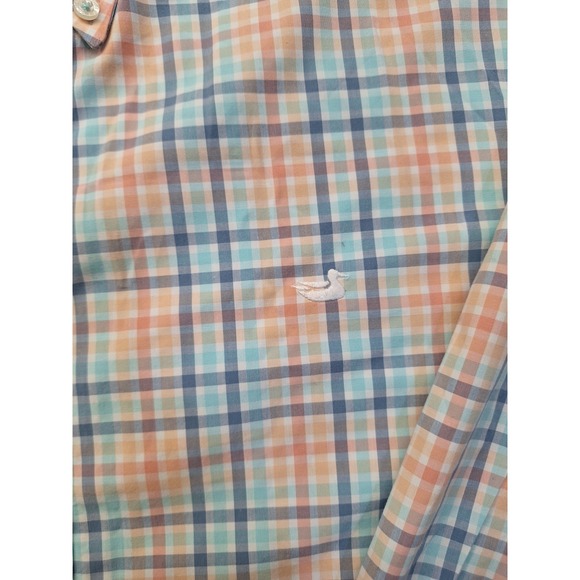 Southern Marsh Mens XL Pastel Plaid Cotton Long Sleeve Button Down Easter Preppy - Picture 4 of 10